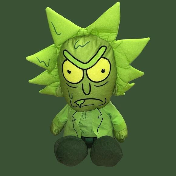 NWT The Toy Factory Rick and Morty Toxic Green Rick Plush 27” - Picture 4 of 6